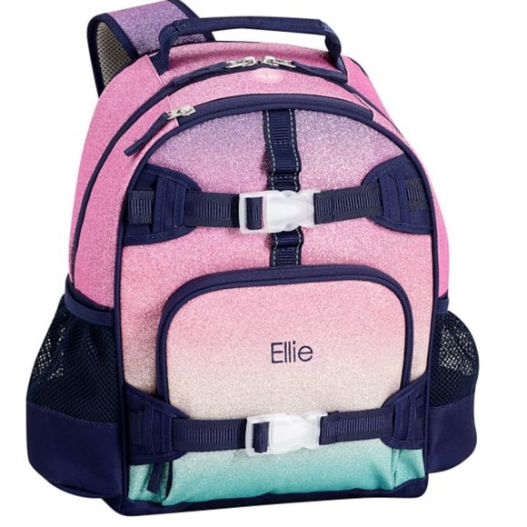 pottery barn glitter backpack